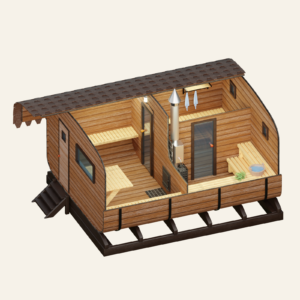 Овальная баня 4м*5м