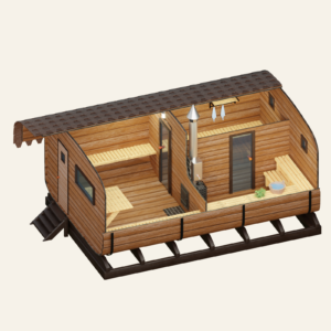 Овальная баня 4м*6м